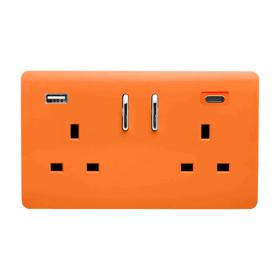 Orange Wiring Accessories Trendi Decorative Screwless